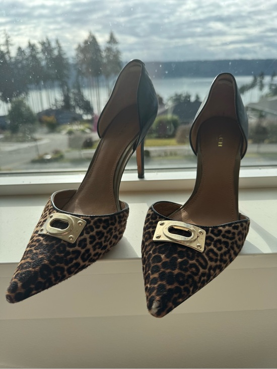 Coach Shoes - Coach Leopard-Print D'Orsay Pumps with Gold Plate